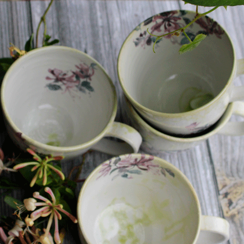 kaprifolkopp handgjord keramik timmervikens keramik